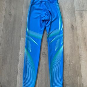 Neon blue leggings